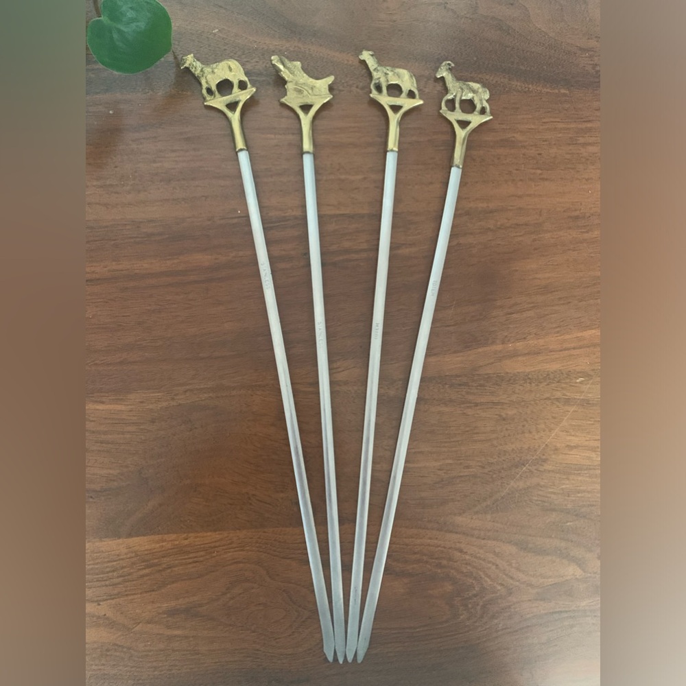 Set of 4 vintage skewers